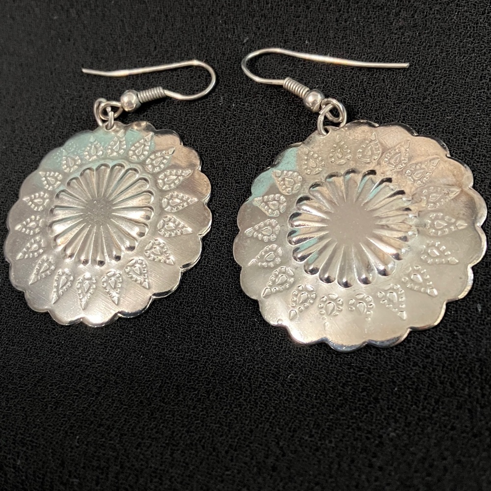 Elegant Silvertone Earrings
